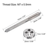 uxcell M7 x 0.5mm Metric Tap and Die Set, Machine Thread Screw Tap with Round Threading Die, Tap & Die Kit for Nut Screw Bolt Thread Repair uxcell