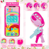 Officygnet Play Purse Toy for Girls 1 2 3 Years Old, Toddler Purse Girl Toys with Pretend Makeup Kit, Princess Pretend Play Toys for Little Girls, Officygnet