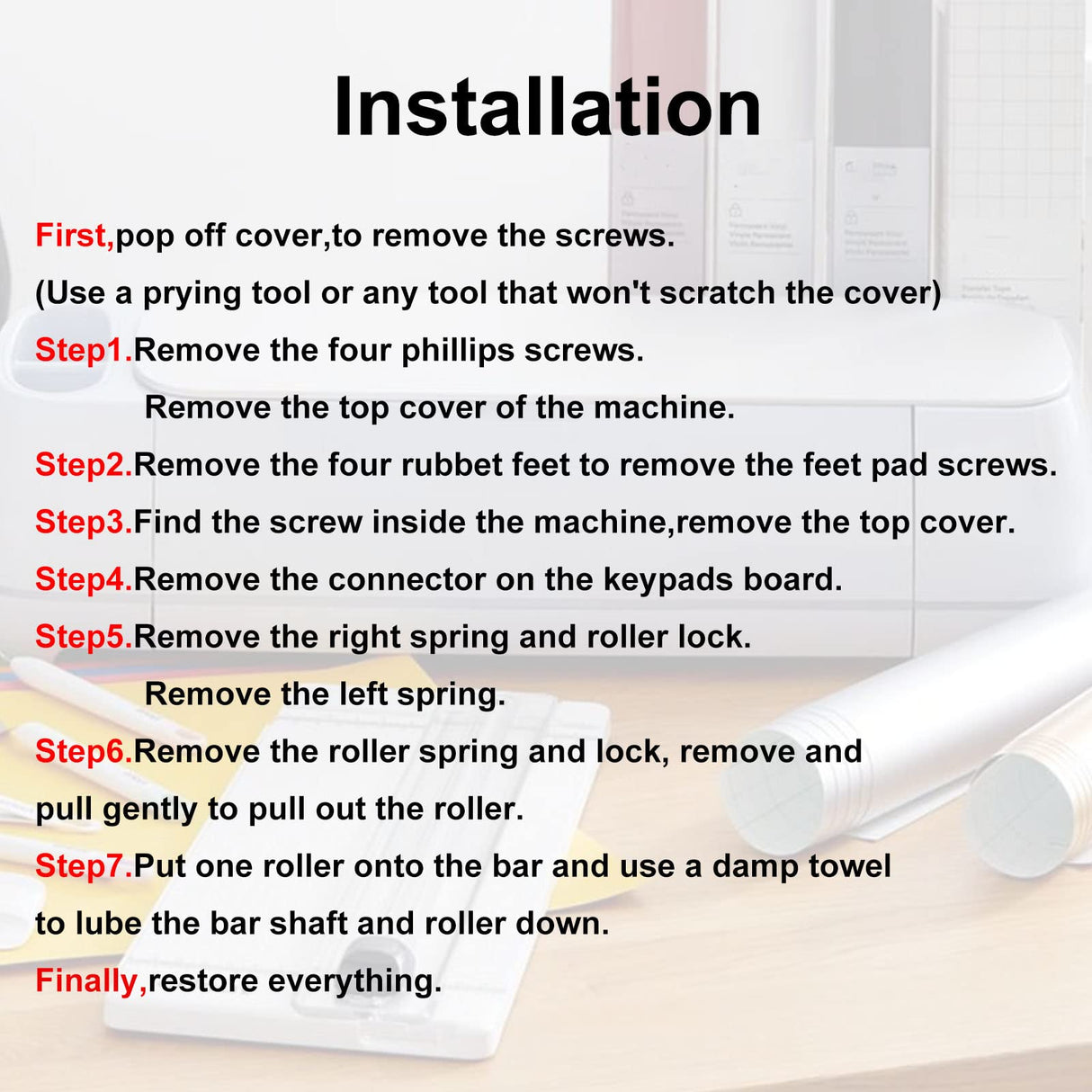 PIAOLGYI Replacement Spare Rubber Rollers for Cricut Maker,Accessories Compatible with Cricut Maker(Black) PIAOLGYI