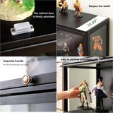 Curio Display Cabinet, Display Cabinet with 5-Tier Storage Shelves, Collectibles Toy Organizers Rack, Trophy Display Case,Storage Cabinets and ORNDYDM