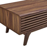 Modway Render Mid-Century Modern Coffee Table in Walnut, 43 in x 21.5 in x 17 Modway