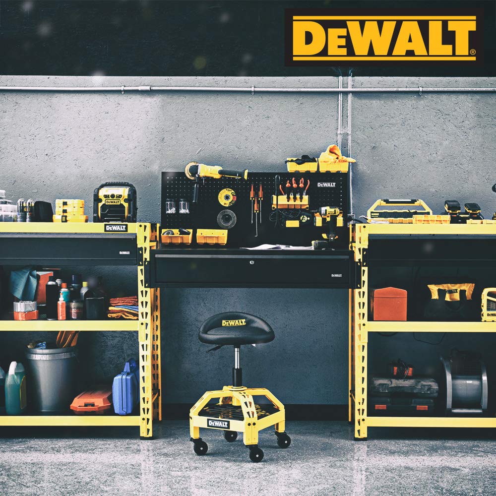 DEWALT 41562 DXSTAH025 Adjustable Shop Stool with Casters DEWALT