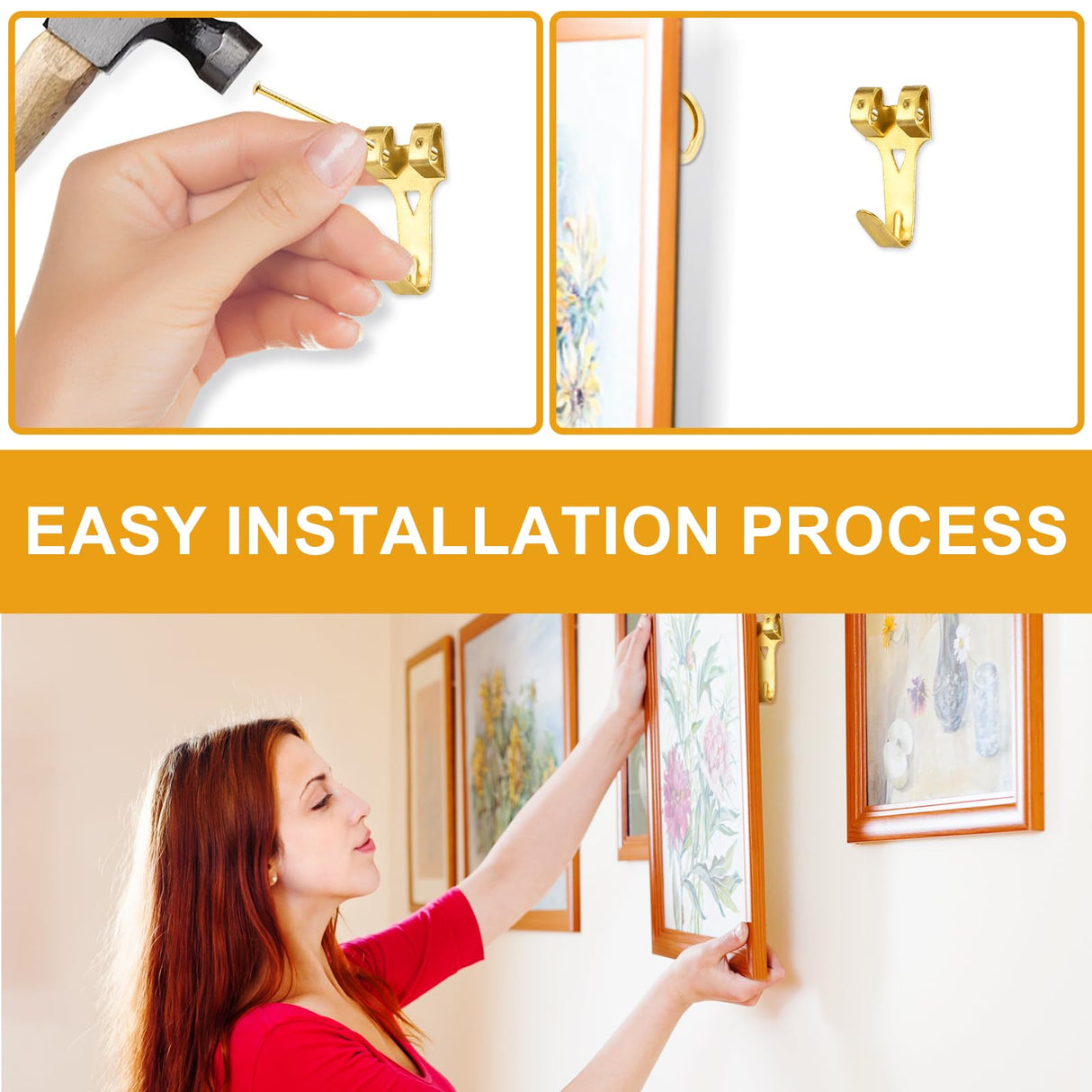 KURUI 303Pcs Picture Hanging Kit, Picture Hangers Assorted Kit With Heavy Duty Wall Hooks, Sawtooth, Picture Wire, D Rings, Hardware Nails, Eye Hooks KURUI