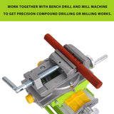 BHTOP Cross Slide Drill Vise 2 Way X-Y Compound Vise, Multifunction Worktable Milling Working Table Milling Machine, Cross Slide Mill Drill Press BHTOP