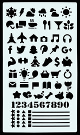 Dotted Journal Stencil Set (Over 300 designs that are great for bullet journaling, planners, and notebooks) (English, Telugu and German Edition) PETER PAUPER PRESS