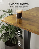 ErGear Height Adjustable Electric Standing Desk, 48 x 24 Inches Sit Stand up Desk, Memory Computer Home Office Desk (Vintage Brown) ErGear