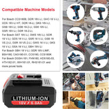 [2Pack] 18V 6.0 Ah! HIGH-Output Battery for Bosch 18V Battery Lithium BAT609 BAT609G BAT610G BAT611 BAT612 BAT618 BAT618G BAT619 BAT619G BAT622 HIGH QUALITY FUTUREBATT FUTUREBATT