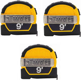 Dewalt DWHT33028M 9ft. Magnetic Pocket Tape Measure, Black and Yellow, 3 Pack DEWALT