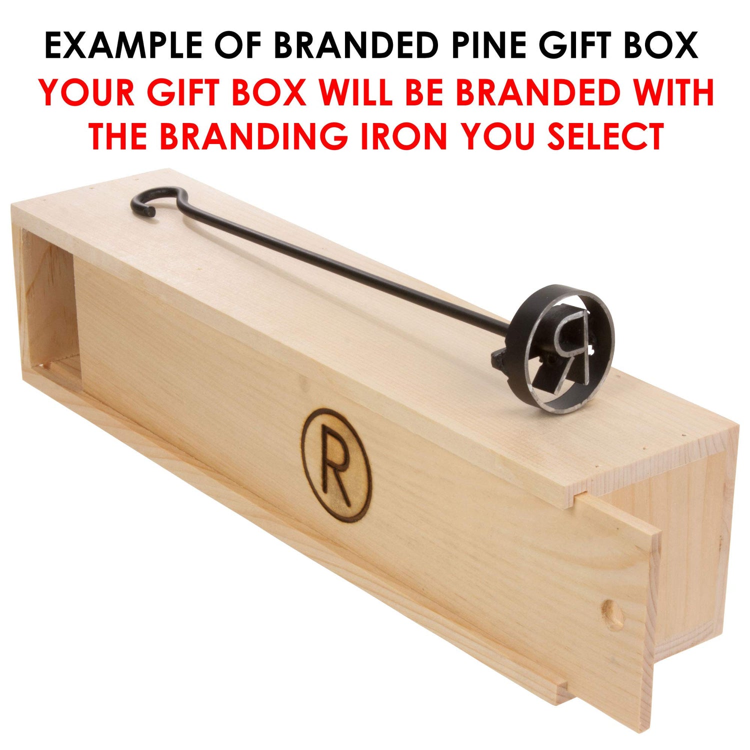 Circle W Branding Iron Set for Steaks, Buns, and Leather - Includes Pine Gift Box BBQ Fans