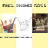 Uoffice5 Custom 3D Photo Lamp Personalized Picture Night Light with Wood Base Customized Portrait Illusion Light Engraved Anniversary Valentine's Day Uoffice5