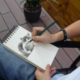 5.5" x 8.5" Sketchbook Set, Top Spiral Bound Sketch Pad, 2 Packs 100-Sheets Each (68lb/100gsm), Acid Free Art Sketch Book Artistic Drawing Painting Fuxi