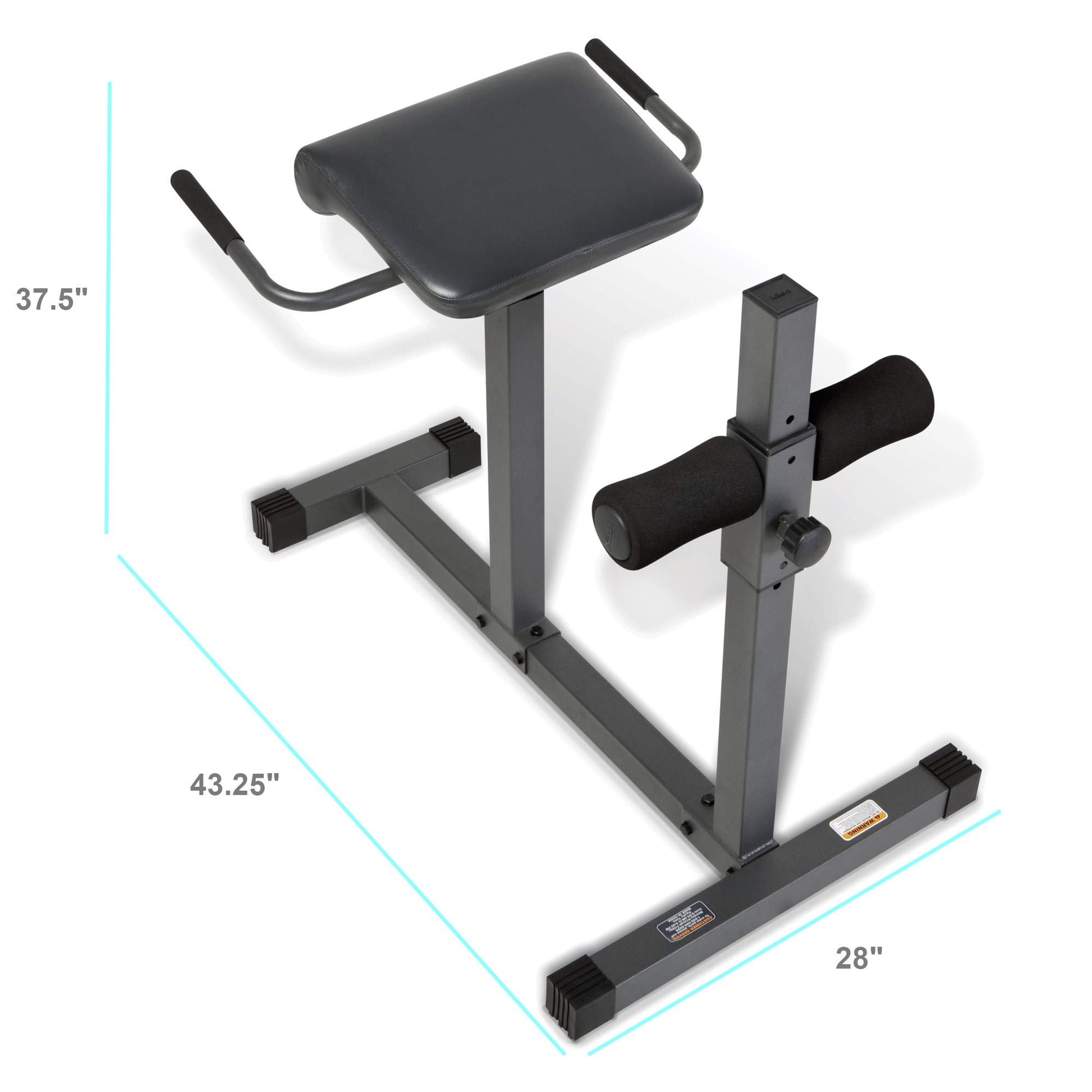 Marcy Adjustable Hyperextension Roman Chair / Exercise Hyper Bench JD-3.1 Dark grey - WoodArtSupply