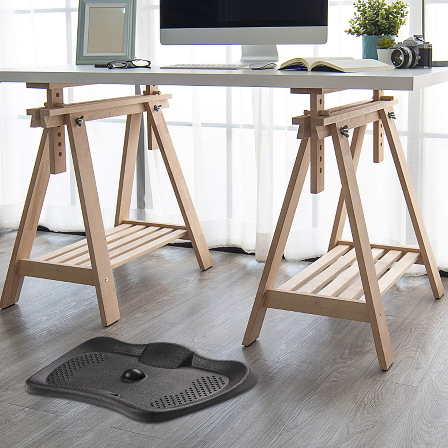 Standing Mat by DAILYLIFE, Anti Fatigue Comfort Mat for Standing Desk, Ergonomic Stand Up Mat with Massage Ball, Cushiony & Durable Kitchen Floor Mat - WoodArtSupply