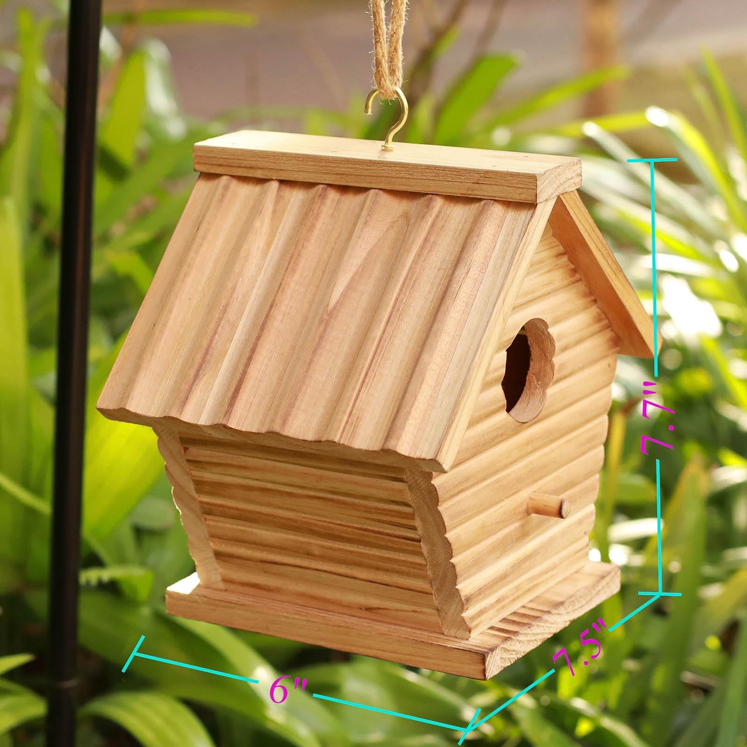 Bird House Outside Clearance,Outdoor Bird House for Bluebird Finch Cardinals,Hanging Wooden Bird Houses, Easy to Clean, Ventilation. STARSWR