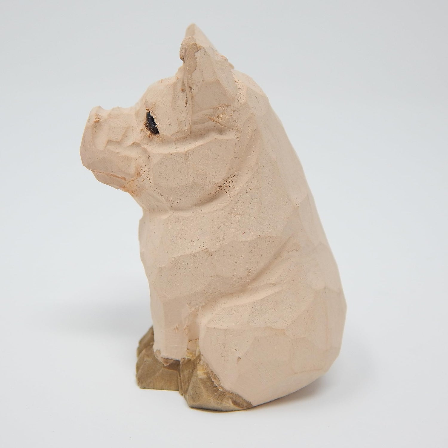 Selsela Pig Wood Ornament Hanging Barn Farm Animal Figurine Handmade Carved Decoration Selsela