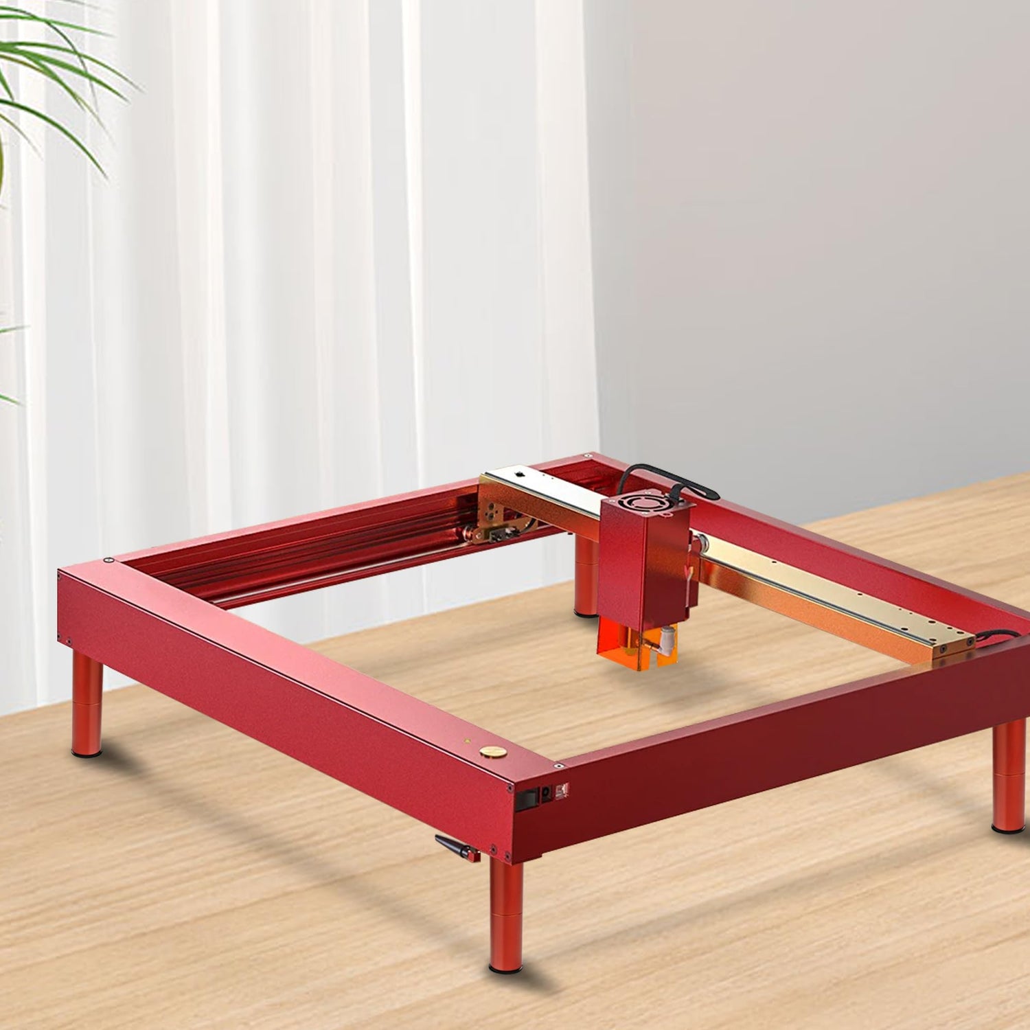 4Pcs Laser Engraver Riser Raiser Footpads Compatible with xTool D1 and D1 Pro Laser Cutter and Engraver Machine (Red) USEAMIE