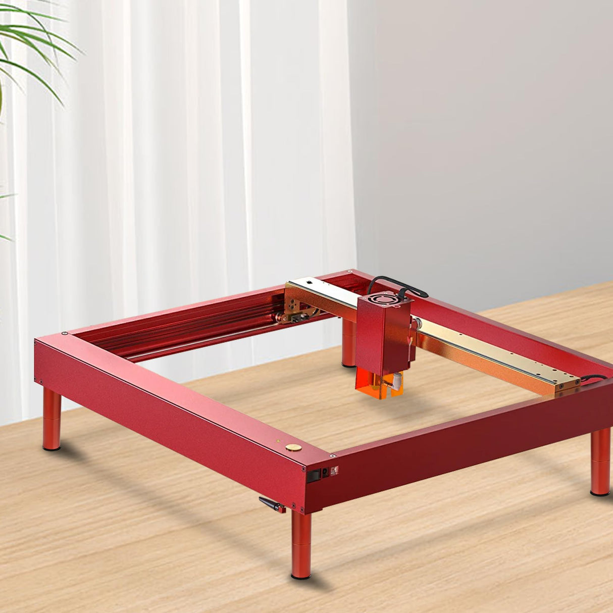 4Pcs Laser Engraver Riser Raiser Footpads Compatible with xTool D1 and D1 Pro Laser Cutter and Engraver Machine (Red) USEAMIE