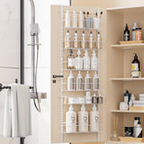 Delamu Pantry Door Organizer, Adjustable Metal Over the Door Pantry Organizer Rack, 6-Tier Over the Door Spice Rack, Kitchen Pantry Door Organizers Delamu