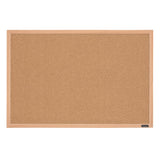 Quartet Cork Board Bulletin Board, 23" x 35" Framed Corkboard, Oak Frame, Decorative Hanging Pin Board, Perfect for Office & Home Decor, Home School Quartet