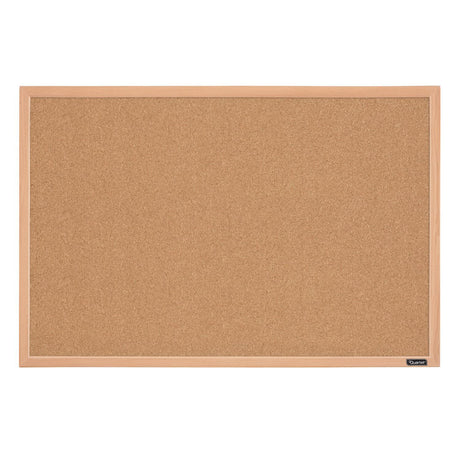 Quartet Cork Board Bulletin Board, 23" x 35" Framed Corkboard, Oak Frame, Decorative Hanging Pin Board, Perfect for Office & Home Decor, Home School Quartet