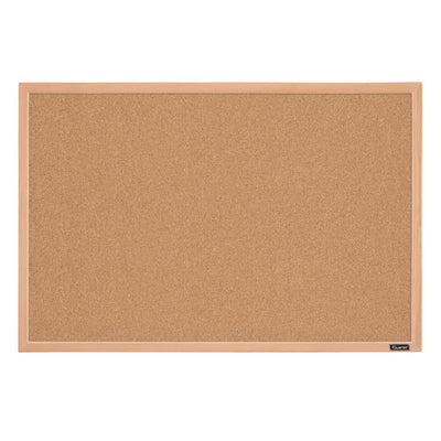 Quartet Cork Board Bulletin Board, 23" x 35" Framed Corkboard, Oak Frame, Decorative Hanging Pin Board, Perfect for Office & Home Decor, Home School