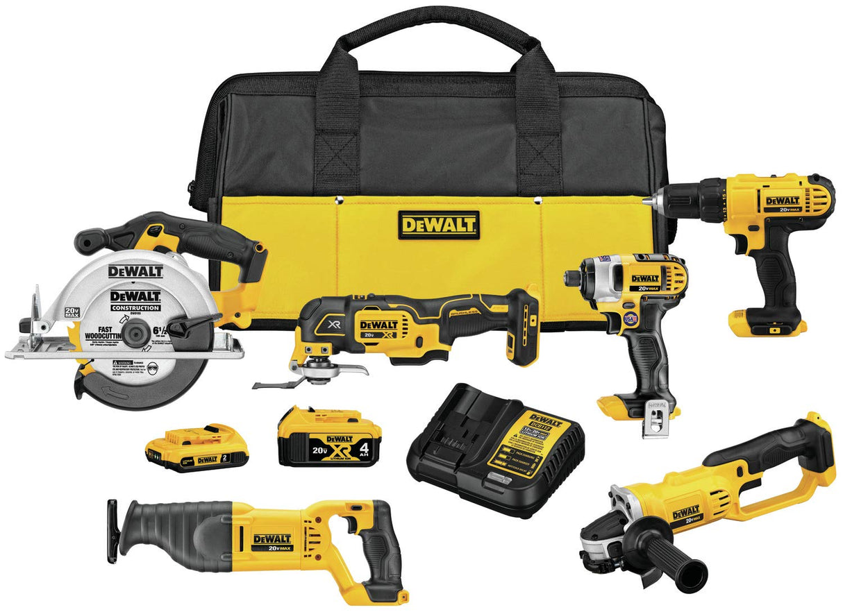 DEWALT 20V MAX Power Tool Combo Kit, 6-Tool Cordless Power Tool Set with Battery and Charger (DCK661D1M1) DEWALT