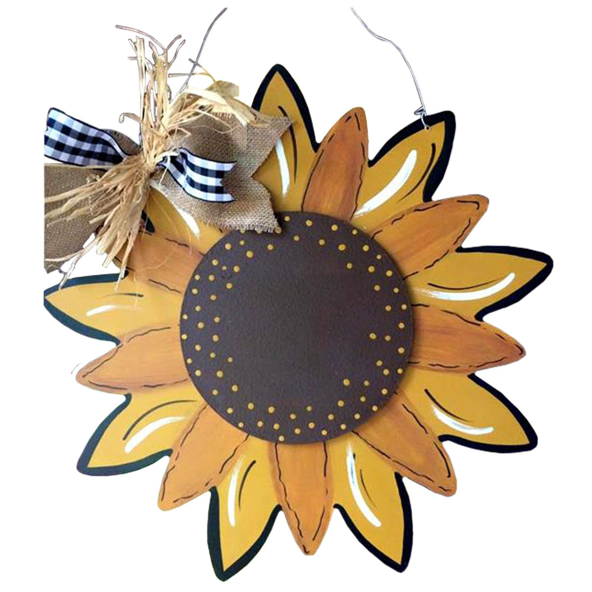 Sunflower Cutout Unfinished Wood Nature Summer Party Flower Door Hanger MDF Shaped Canvas Style 1 Diverse Woodworking