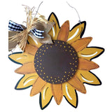 Sunflower Cutout Unfinished Wood Nature Summer Party Flower Door Hanger MDF Shaped Canvas Style 1 Diverse Woodworking