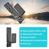 4 Pcs Door Barricade Brackets, Door Metal Bar Bracket for 2X4 Lumber Door Brace Security Bar as Home, Barn, Shed, Garage, Gate Security Door Tefola