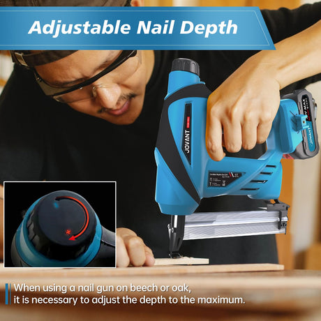 Cordless Nail Gun for Makita 18V Battery (No Battery), 2 in 1 Nail Gun Dual Protection Design Brad Nailer/Stapler for Home Improvement, Carpentry & jovant