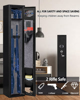 KAER 2-Gun Safes for Home Rifle and Pistols Electronic Gun Security Cabinet Quick Access Gun Rifle Gun Security Cabinet Safes Gun Cabinet for KAER