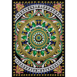 5D Diamond Painting Notebook Blank Page Gold & Blue Mandala DIY Diamond Painting Kits Leather Hardcover Arts and Crafts for Adults Adult Craft Kit WoodArtSupply