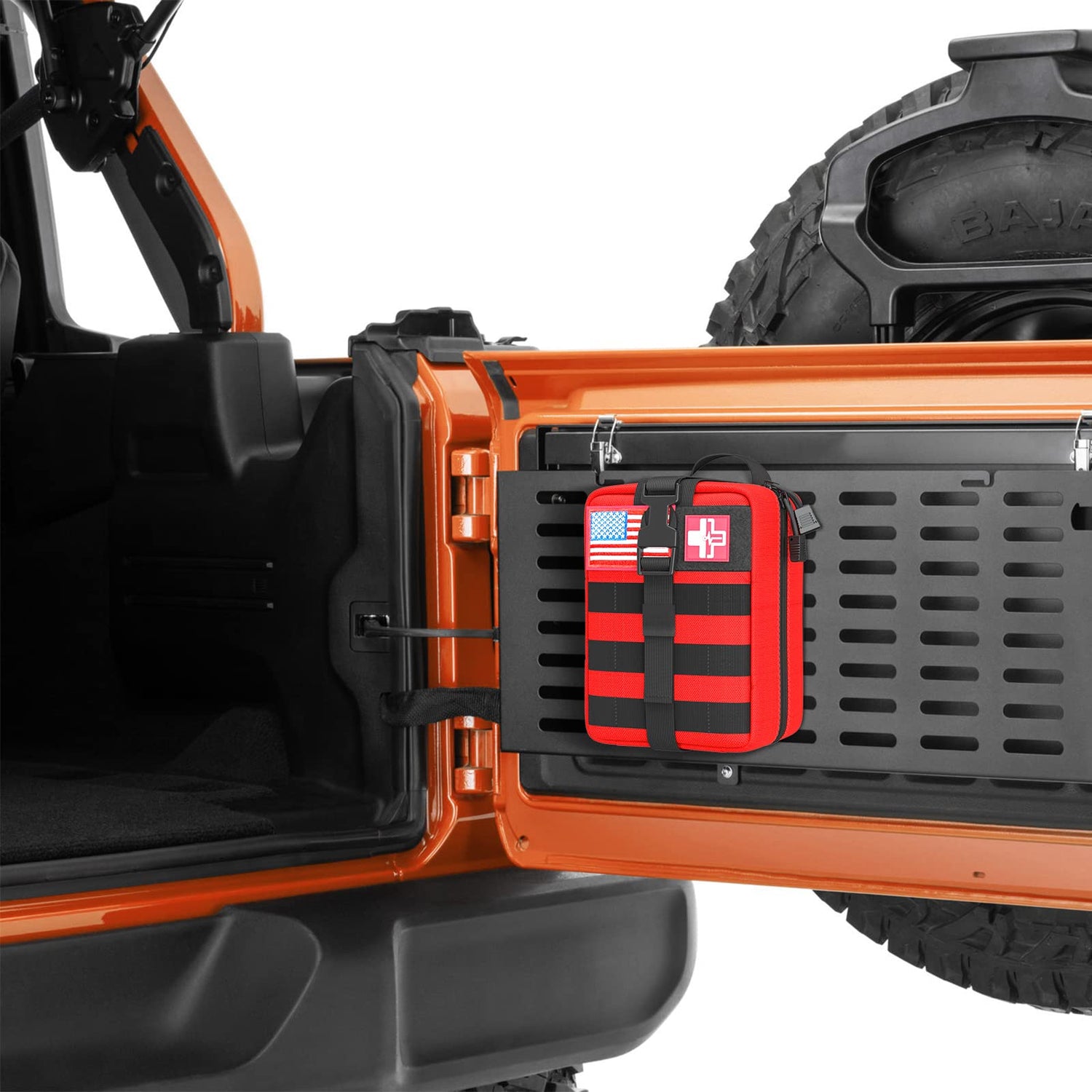 [2024 Upgrade] First Aid Kit,Survival Gear Outdoor Tactical Gear Set Military Grade Molle System for Camper Travel Hunting Hiking and Adventures（RED） Homestockplus