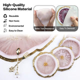 Resin Tray Molds,Large Silicone Tray Molds with 4Pcs Coaster Molds for Epoxy Resin，Oval Tray Molds for Resin Casting, DIY Resin Crafts Home SIMEIQI