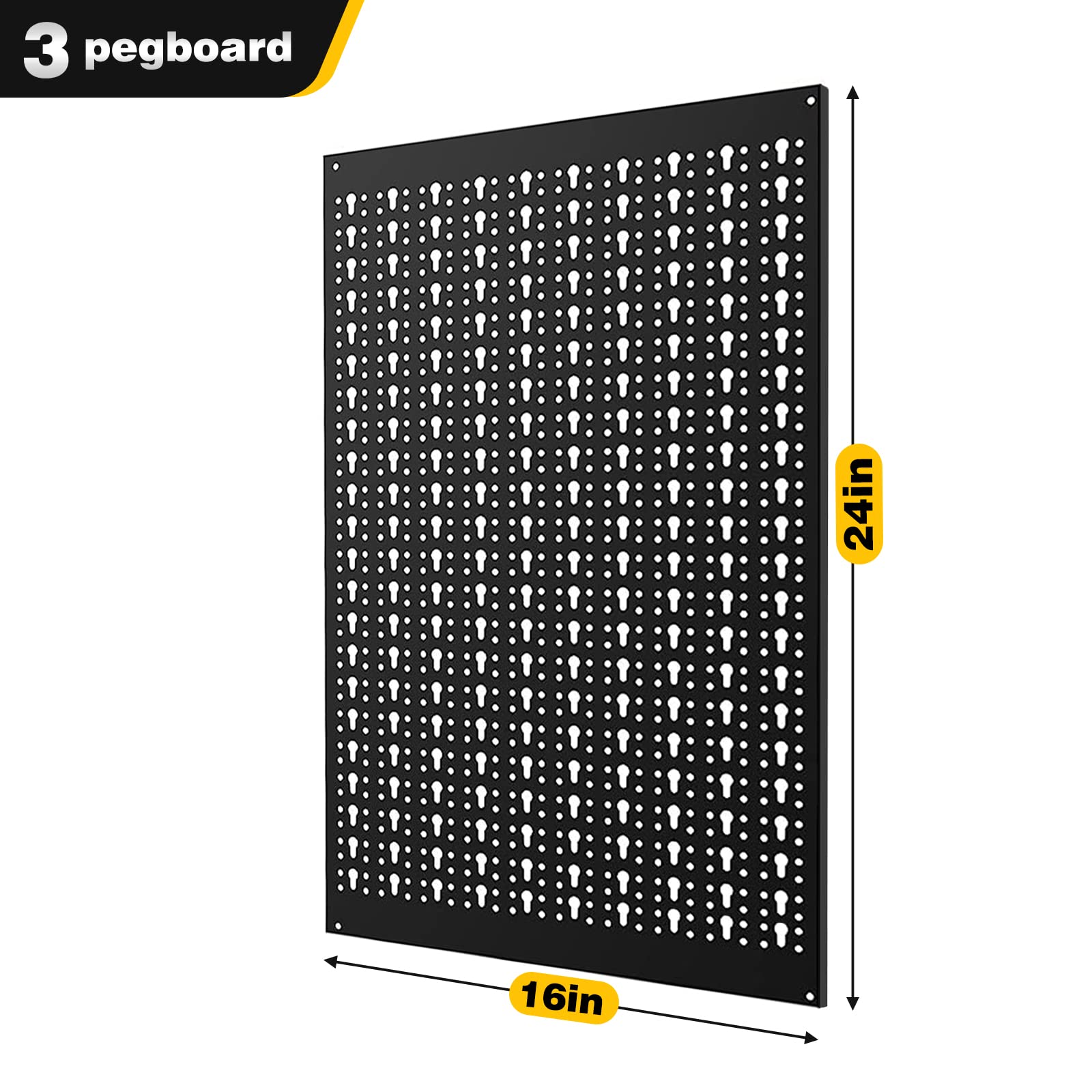 Ultrawall Pegboard Wall Organizer 4 ft. Metal Pegboard Tool Storage Kit with Black Toolboard and Black Accessories - WoodArtSupply