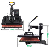 Slendor Heat Press 12x15 inch 8 in 1 Heat Press Machine 360-Degree Swing Away Digital T Shirt Pressing Machine Multifunction Sublimation Combo for T Slendor