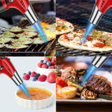 Blow Torch, Professional Kitchen Cooking Torch with Lock Adjustable Flame Refillable Mini Blow Torch Lighter for BBQ, Baking, Brulee Creme, Crafts Tencoz