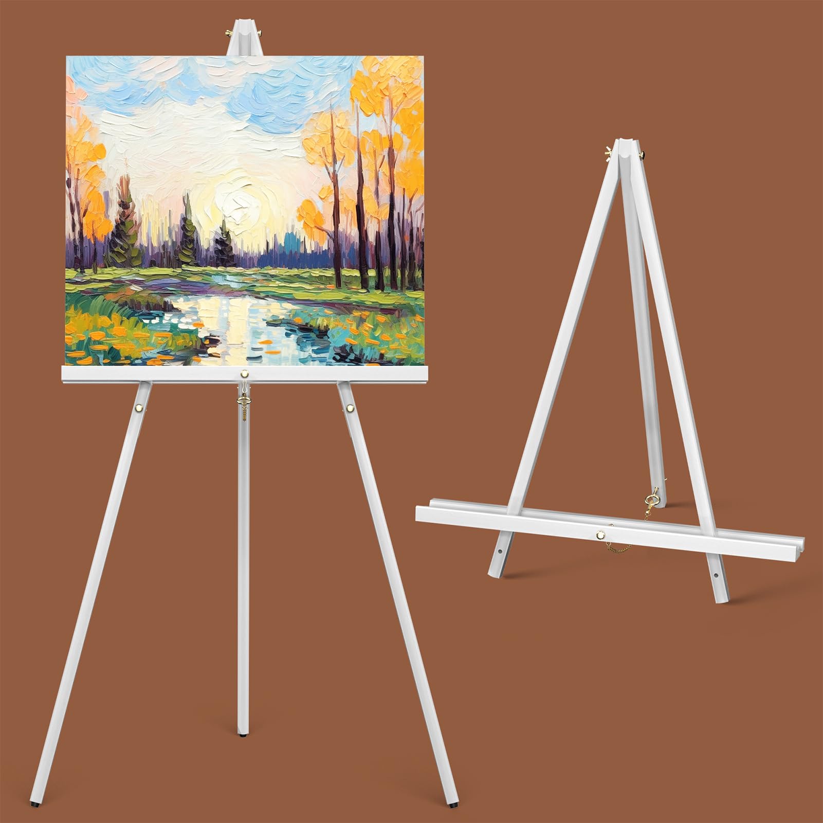 abitcha Art Easel Wooden Stand - 63" Portable Tripod Display Artist Easel - Adjustable Floor Wood Poster Stand for Wedding, Painting, Drawing, - WoodArtSupply