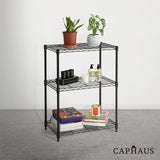 CAPHAUS 3/4/5-Tier Adjustable Height Wire Shelving Unit, Rack Shelving, Metal Steel Shelves, Garage Organizer, Utility Storage Shelf, 3-Tier Without CAPHAUS