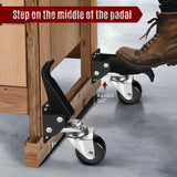 SPACECARE Workbench Casters Retractable Casters Kit 900Lbs, 4 Heavy Duty Casters Side Mounted All Steel Construction Urethane, Bonus Install SPACECARE
