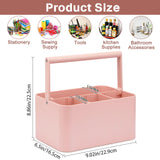 LAFARA Art Supply Storage Organizer, Multipurpose Caddy Organizer with Handle and Adjustable Divider, Plastic Portable Craft Storage Organizer Caddy LAFARA