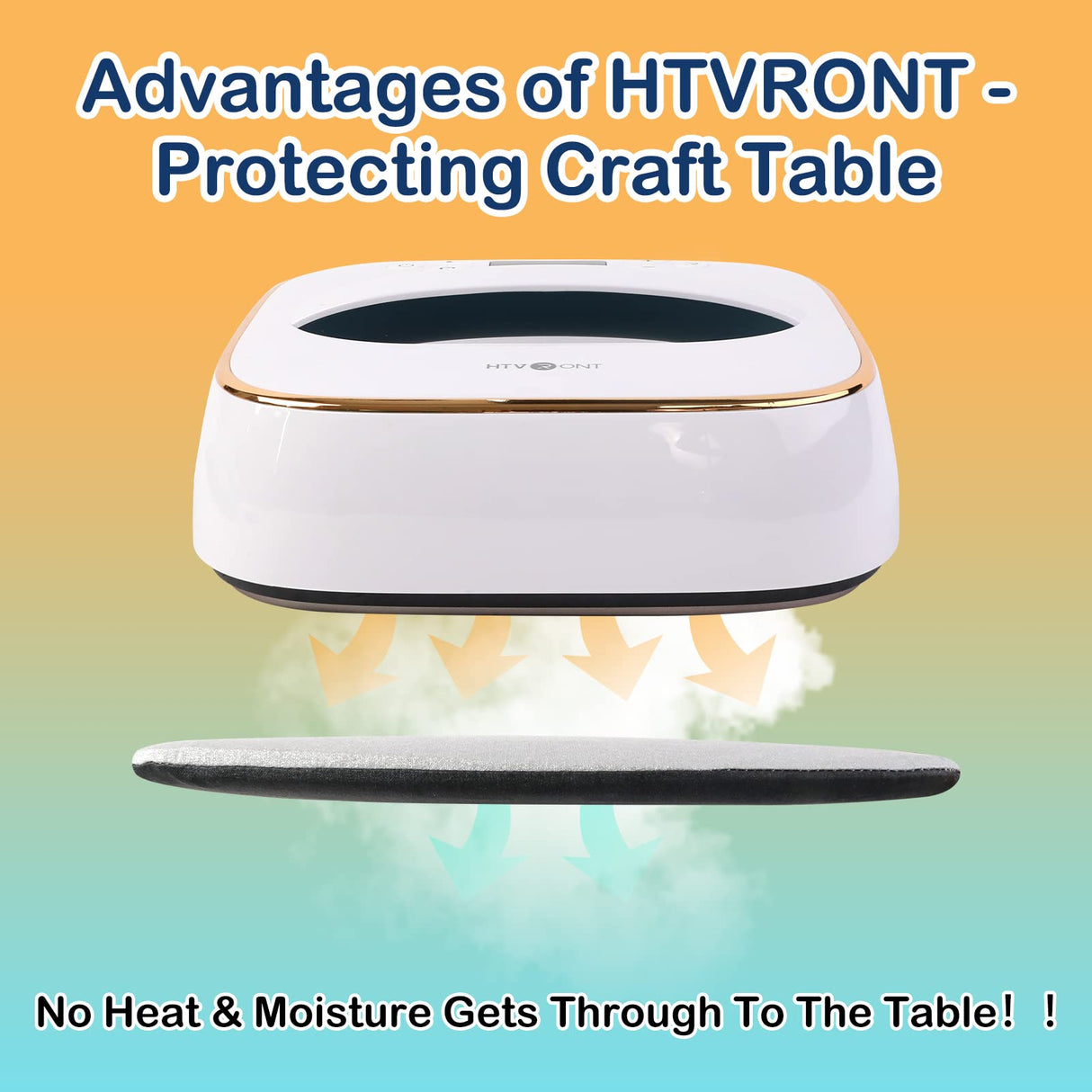 HTVRONT Heat Press Mat for Cricut: Heat Press Pad 11.5"x11.5" for Craft Vinyl Ironing Insulation Transfer, Double Sides Applicable Heat Mat for Heat HTVRONT