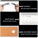 Metal Ruler 6 Inch 12 Inch Stainless Steel Metal Ruler with Cork Backing, Non-Slip Rulers with Inch and Centimeters, Straight Edge Cork Base Rulers HZMM
