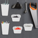 Daanxw 248PCS Pegboard Accessories Organizer Kit, Pegboard Bins, Pegboard Set for Tools, 1/8 and 1/4 inch Pegboard Hooks Assortment, Pegboard Bins, Daanxw