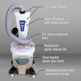 Oneida Air Systems Dust Deputy 2.5 Deluxe Cyclone Separator Kit: Portable Collector with Clear Bucket for Wet/Dry Shop Vacuums (DD 2.5 Deluxe 5-Gal) Oneida Air Systems