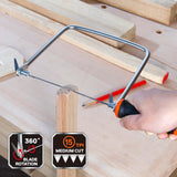 JORGENSEN Pro Coping Saw, Coping Frame and Extra 2pcs 6-1/2 Inch Replacement Blades Set for Woodworking, Plastic, Rubber, and Soft Metal Cutting Jorgensen