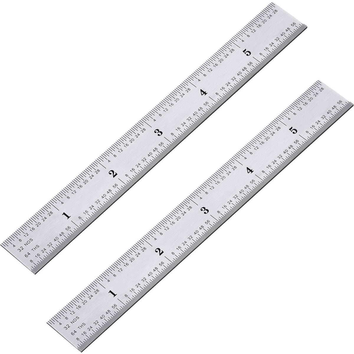 eBoot 2 Pack Stainless Steel Ruler Machinist Engineer Ruler, Rigid Met ...