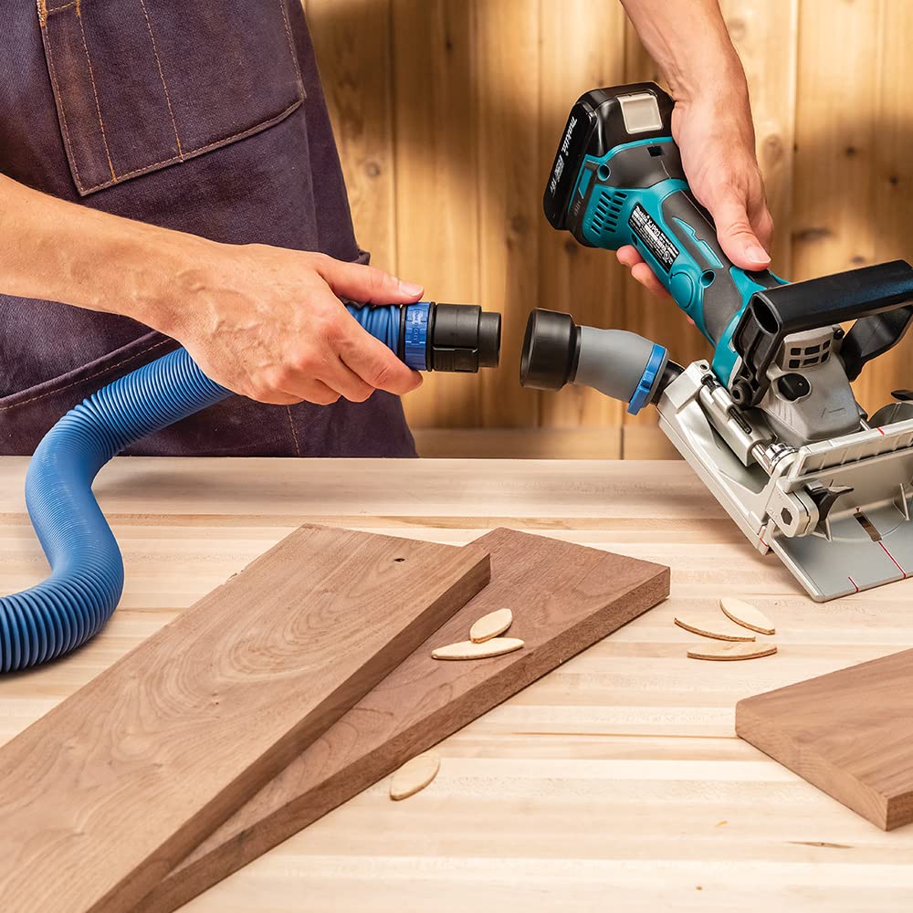 Dust Right FlexiPort Power Tool Hose Kit with Click-Connect, 3' to 12' Expandable Hose ROCKLER