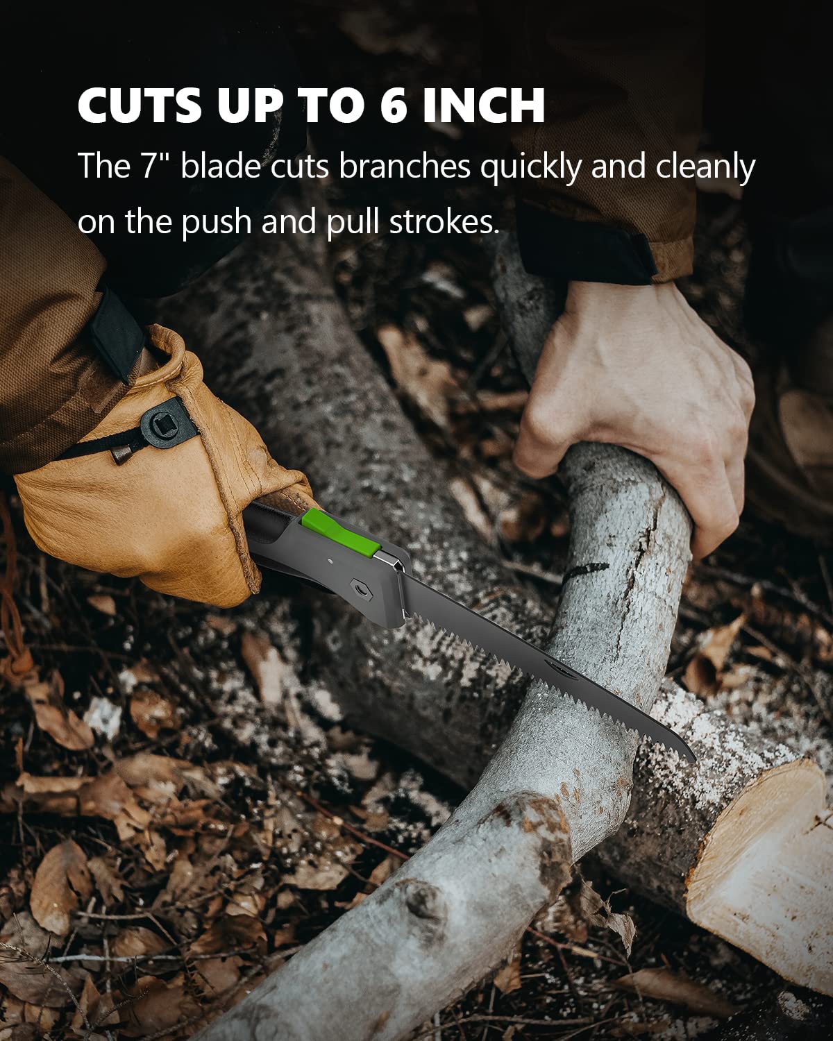 STAYGROW 7-Inch Folding Hand Pruning Saw, Heavy Duty Foldable Garden Saws with 7” Hardened SK5 High Carbon Steel Blade for Tree Trimming, Live/Dry STAYGROW