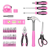 DEKOPRO Tool Set for Women: Pink Tool Set for Home Repair, Womens Tool Kit for All Purpose 42 Piece DEKOPRO